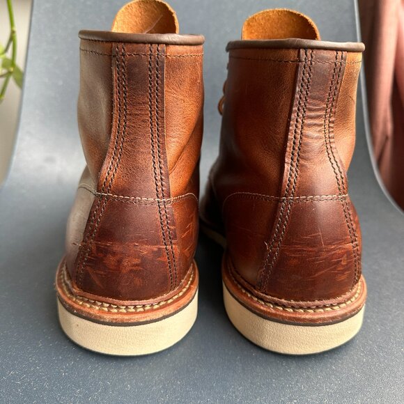 Red Wing Heritage 6" Classic Moc Toe Copper Rough & Tough Leather 1907 Men's 12D - Picture 5 of 12
